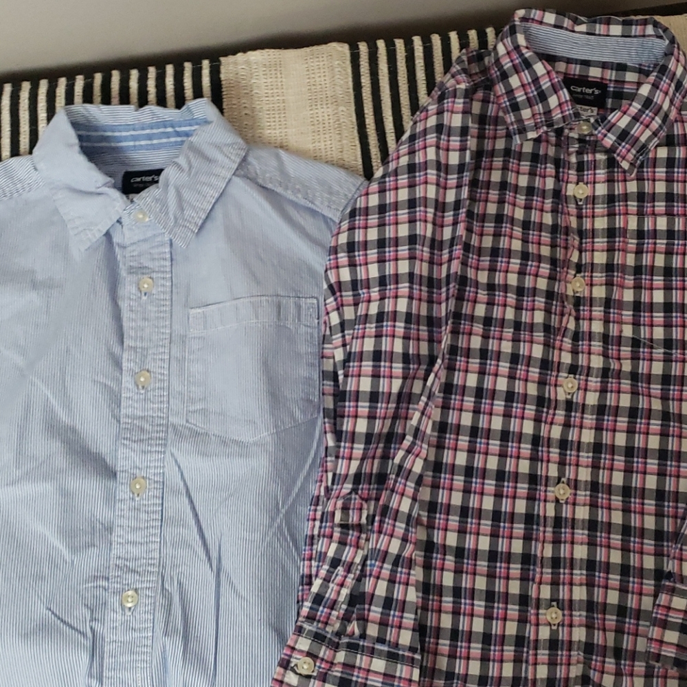 Set of 2 Carter's long sleeve dress shirts